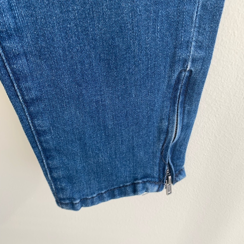 Free People Zipper Ankle Skinny Medium Washed Denim Blue Jeans Size W 27 - Picture 5 of 10
